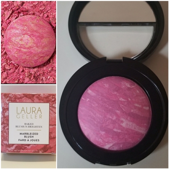 🦋 Laura Geller Baked Blush-N-Brighten Marbleized Blush (In Sunlit Rose) - Picture 1 of 9
